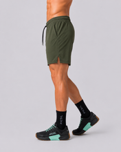 Cargar imagen en el visor de la galería, Pantaloneta Crossfity Basica 3.0 Verde Militar Con cordon