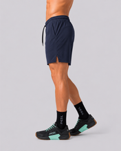 Cargar imagen en el visor de la galería, Pantaloneta Crossfity Basica 3.0 Azul Oscuro Con cordon