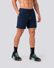 Cargar imagen en el visor de la galería, Pantaloneta Crossfity Basica 3.0 Azul Oscuro Con cordon