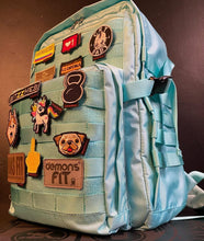 Cargar imagen en el visor de la galería, LEADER BAG 30 LTS BLACK AGUA MARINOA (PARCHES NO INCLUIDOS)