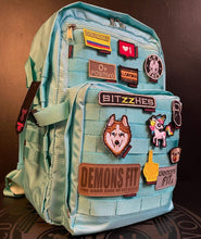 Cargar imagen en el visor de la galería, LEADER BAG 30 LTS BLACK AGUA MARINOA (PARCHES NO INCLUIDOS)