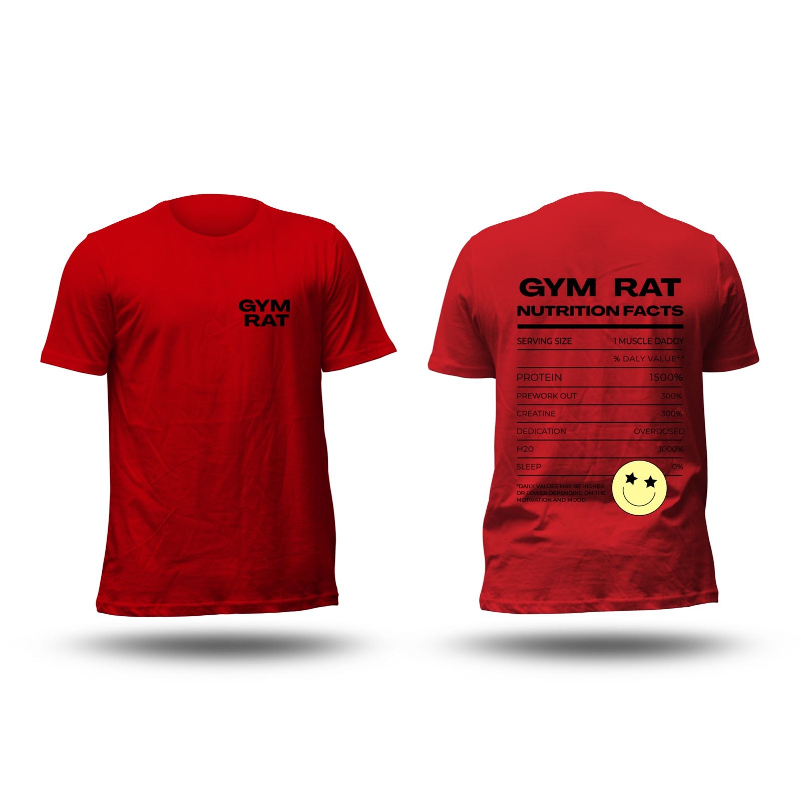 Camiseta GYM RAT (Algodon + Poliester) Rojo – TiendaCrossfity