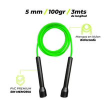 Cargar imagen en el visor de la galería, Lazo de Salto 5mm PVC Premium Verde Neon