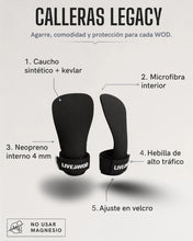 Cargar imagen en el visor de la galería, CALLERAS LEGACY - NEGRO/NEGRO (SIN MAGNESIO) AGARRE PRO