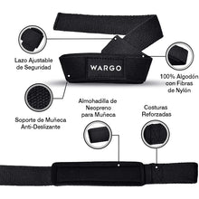 Cargar imagen en el visor de la galería, Wargo Lifting Straps Azul Claro