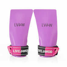 Cargar imagen en el visor de la galería, Grips (Calleras) URSUS 2.0 Sin Hueco LIVE4WOD Lila/Negro/Fucsia (No necesitan magnesio)