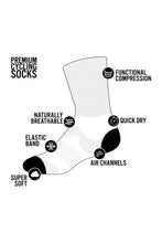 Cargar imagen en el visor de la galería, Medias Deportivas con Compresión Reflective Black Power Socks