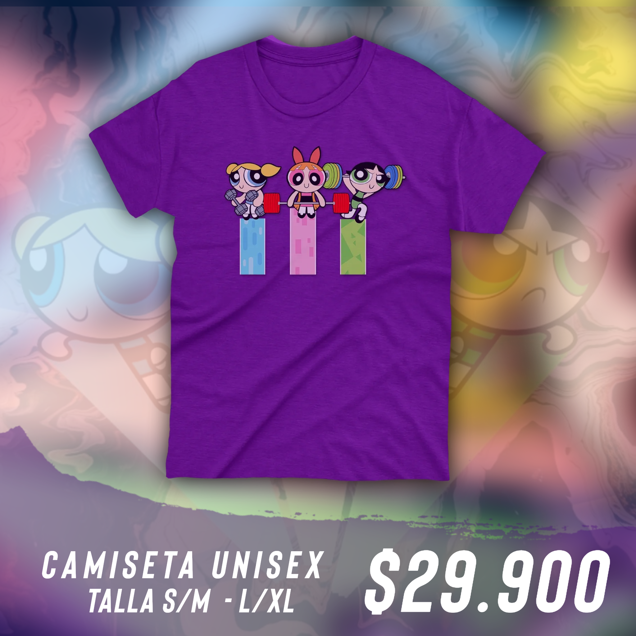 Super Poderosas Camiseta Oversize Chica Polos De Las Chicas