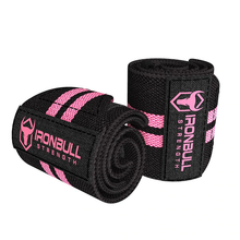 Cargar imagen en el visor de la galería, Muñequeras IRON BULL Dama Originales Negro / Rosa