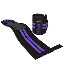 Cargar imagen en el visor de la galería, Muñequeras IRON BULL Dama Originales Negro / Morado
