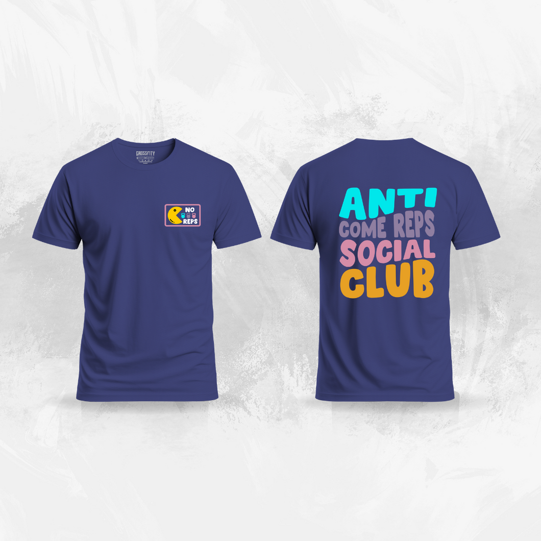 Camiseta  Anticome Rep Social Club (Algodon + Poliester) AZul Oscuro