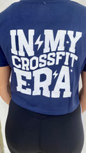 Cargar imagen en el visor de la galería, CROP TOP CROSSFIT ERA (ALGODON POLIESTER) AZUL OSCURO
