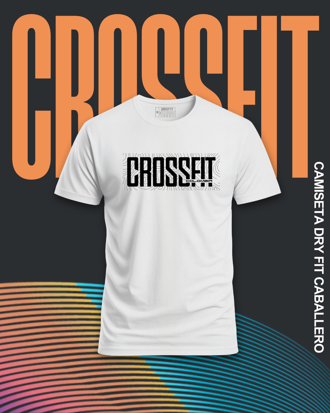 Camiseta crossfit colombia v4 Blanco