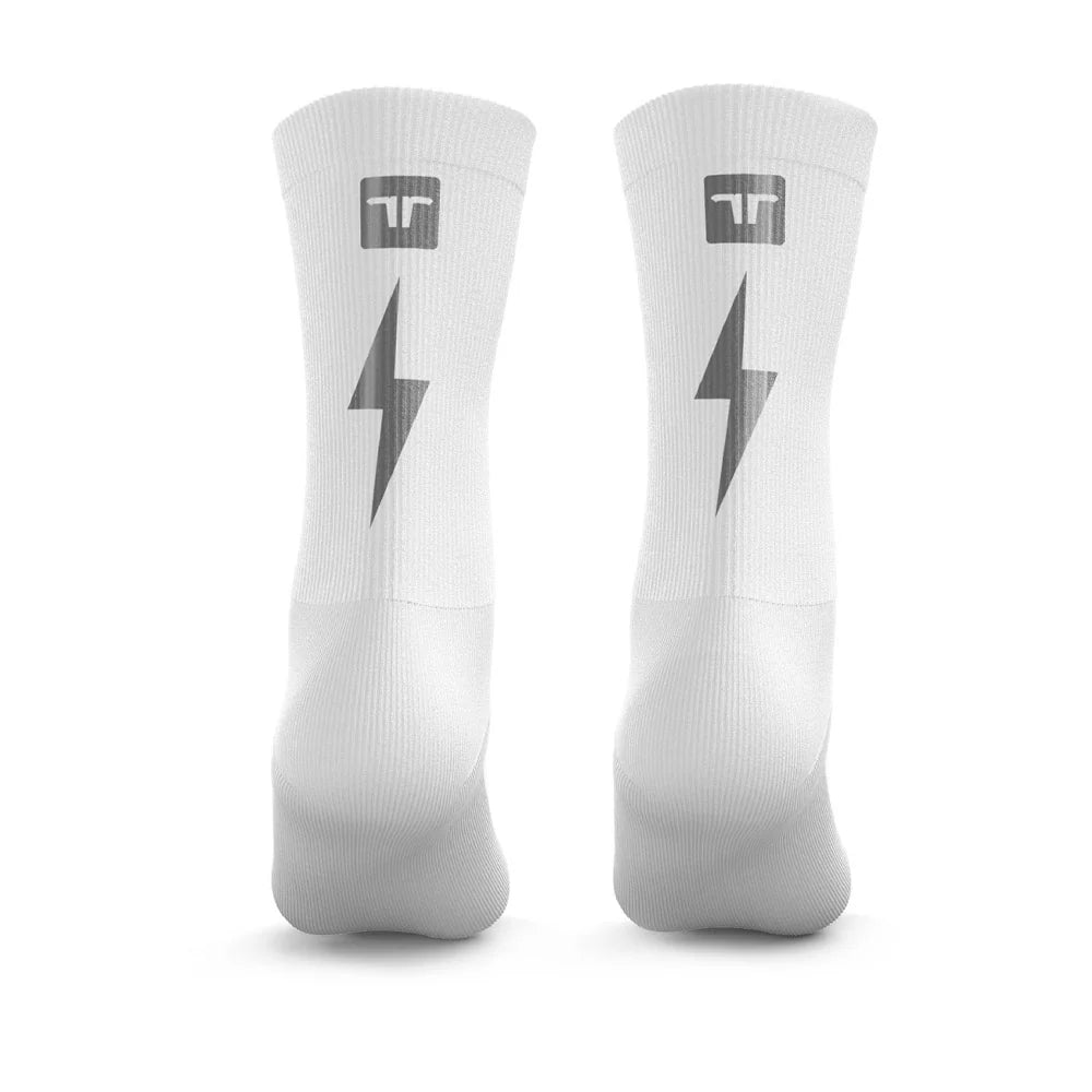Medias De Running con Compresión Terret Reflective White Power Socks
