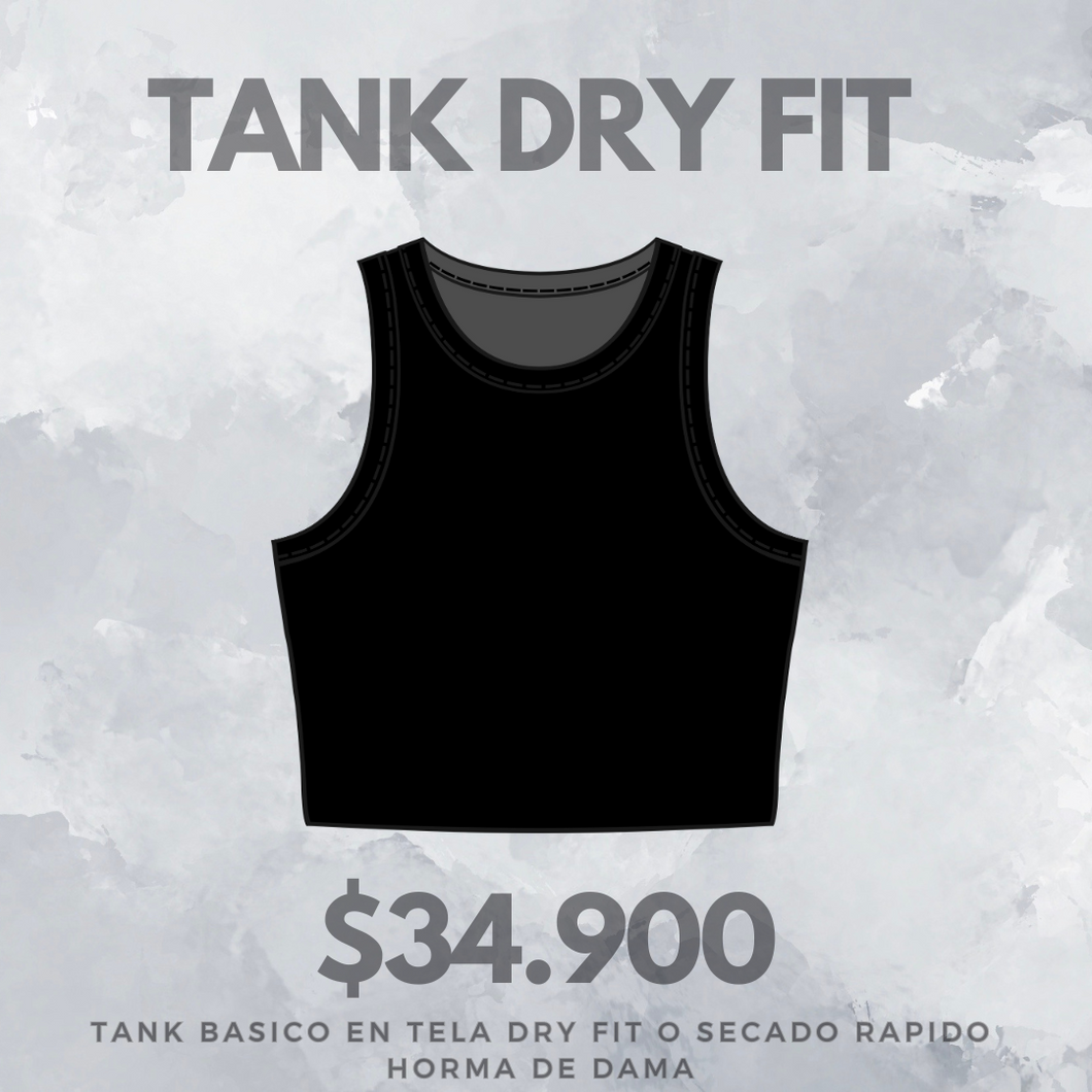 Tank Top Dama Negro (Dry Fit)