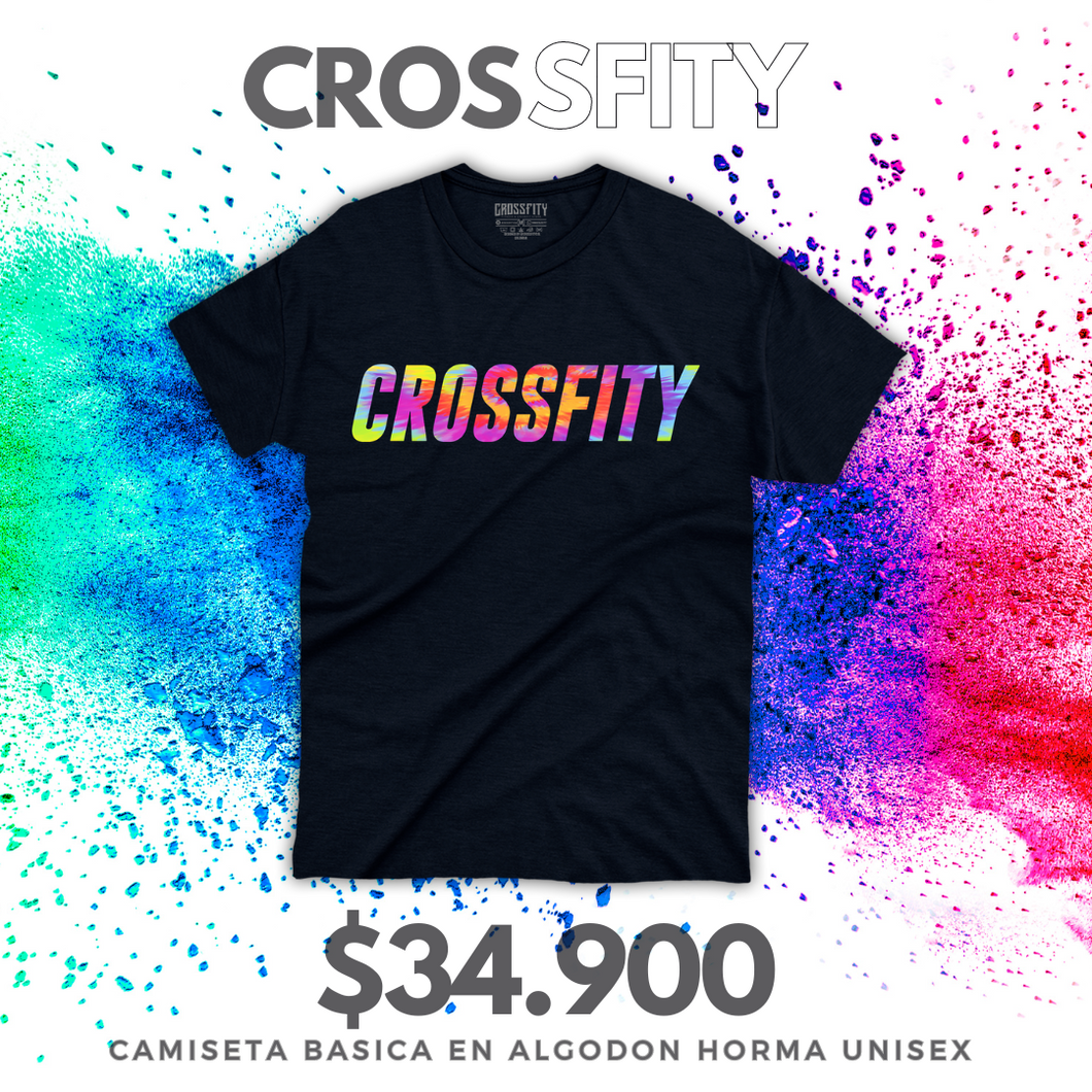 Camiseta Crossfity Colors (Algodon + Poliester) Negro