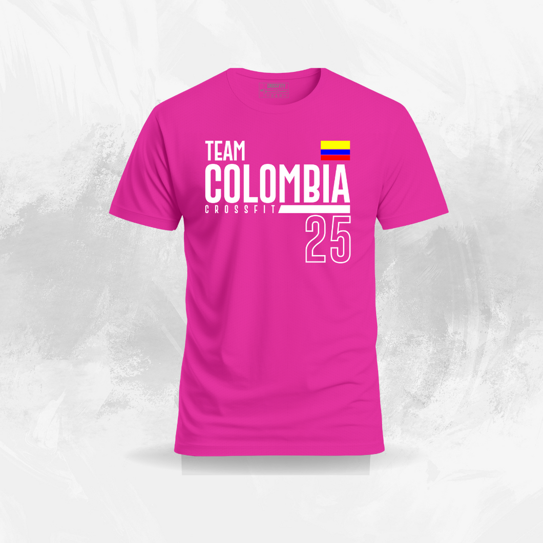 Camiseta (DRY FIT) TEAM COLOMBIA 2025 FUCSIA