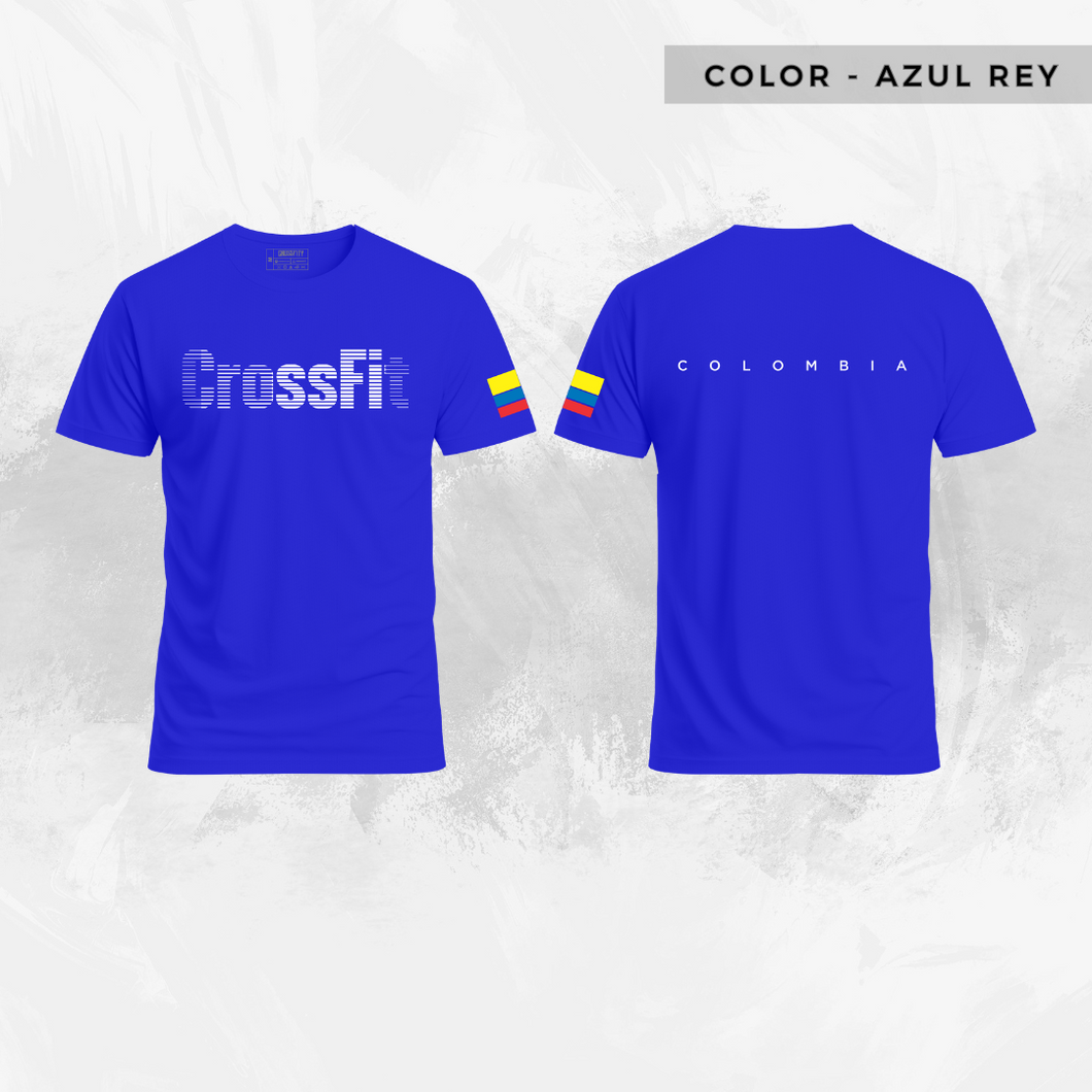 Camiseta Dry Fit Crossfit V3 Azul rey