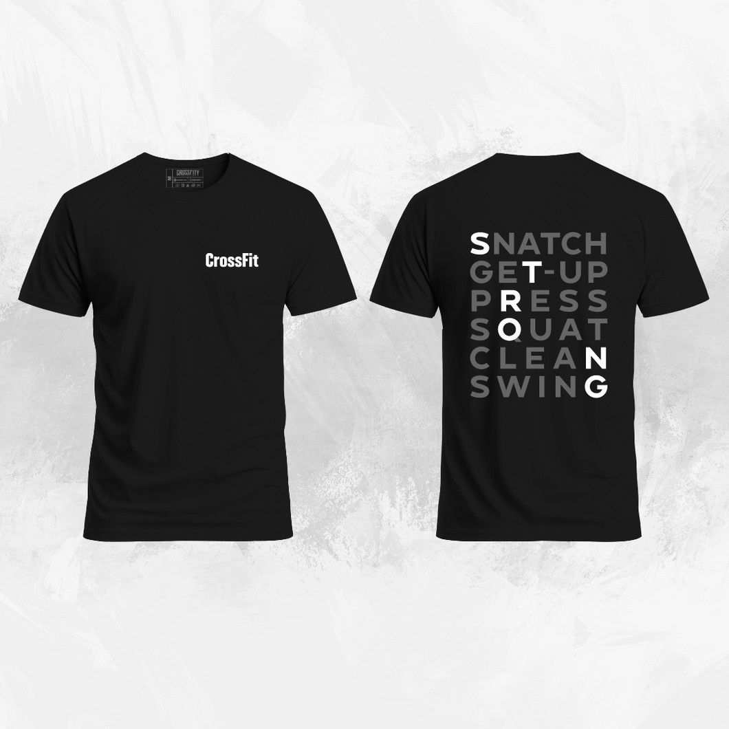 CAMISETA DRY FIT - CROSSFIT STRONG NEGRO