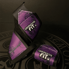 Cargar imagen en el visor de la galería, ELASTIC WRIST WRAPS PURPLE SKULLS
