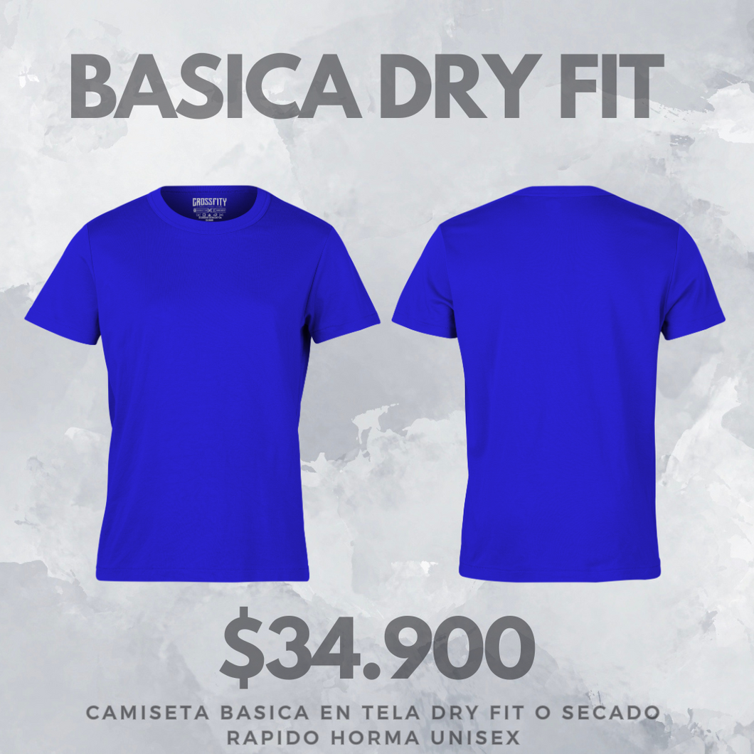 Camiseta Basica Dry Fit Azul