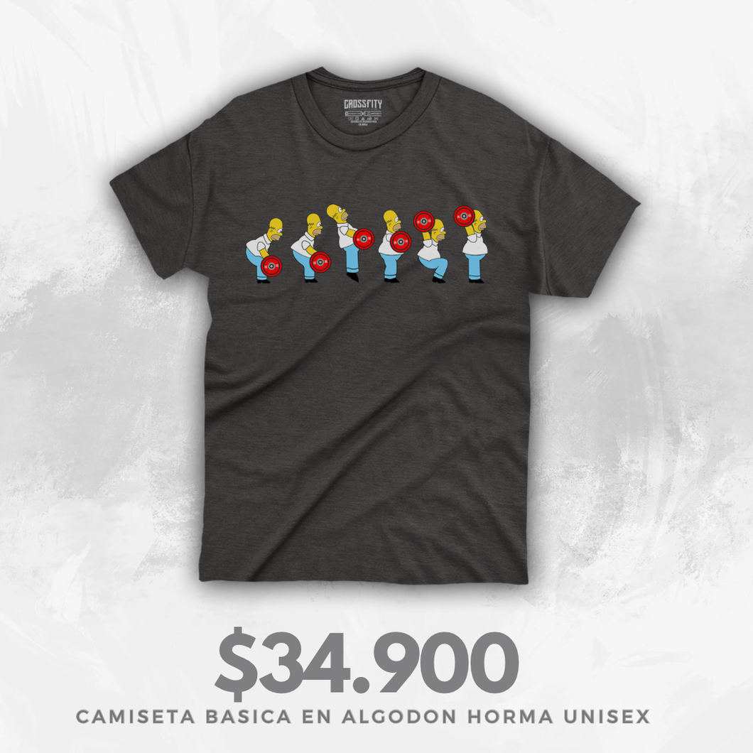 Camiseta Homero Snatch (Algodon + Poliester) Gris Oscuro