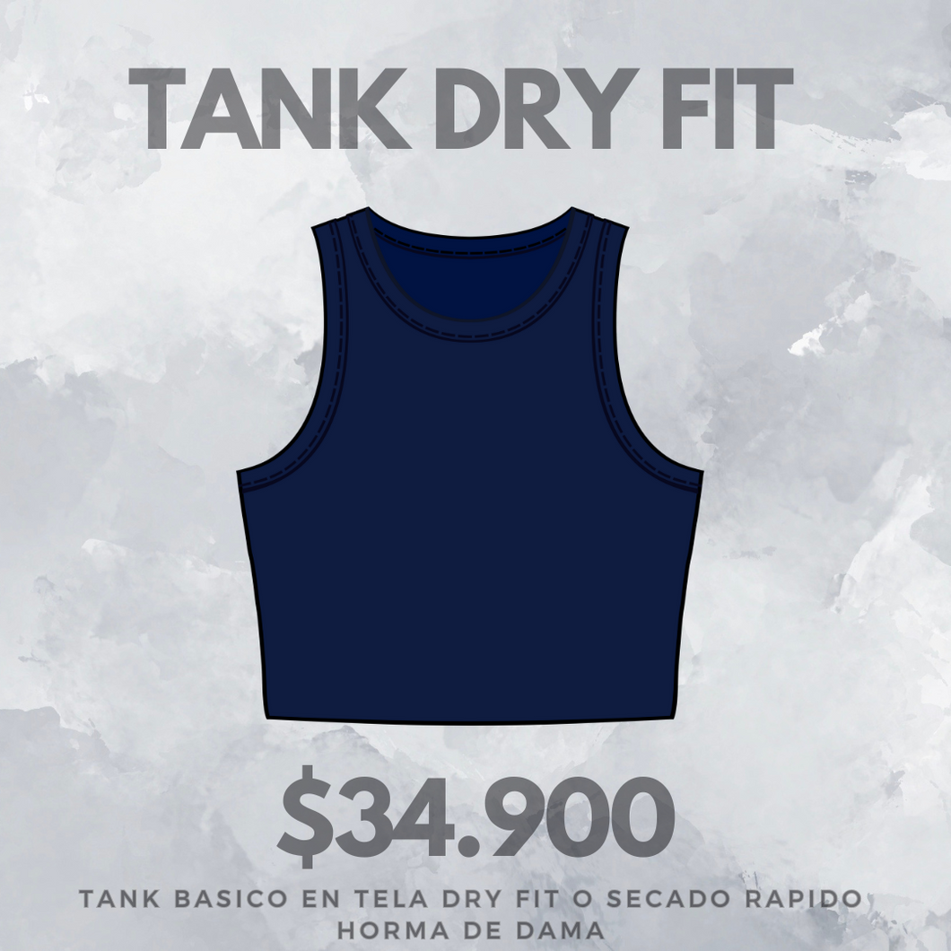 Tank Top Dama Azul Navi (Dry Fit)