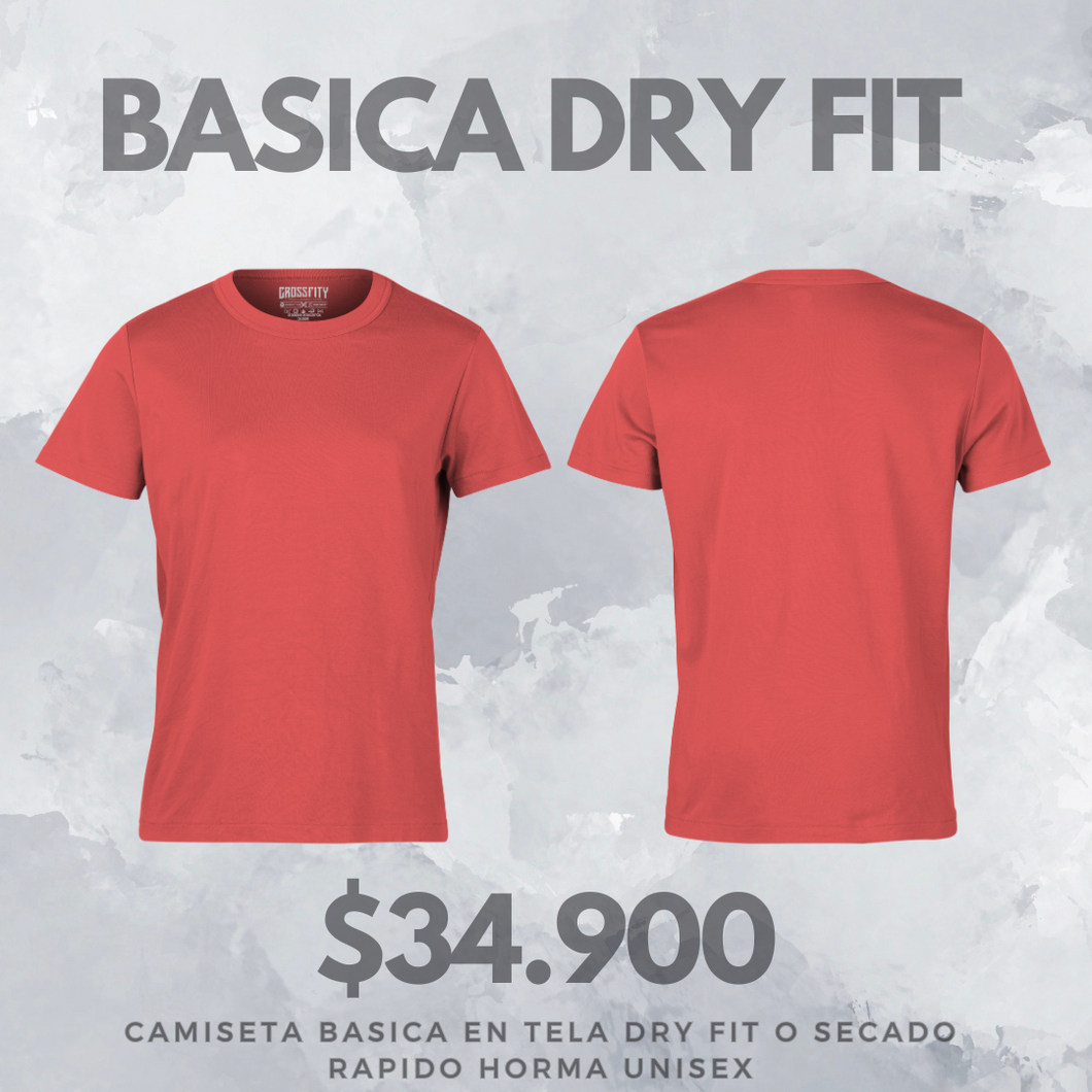 Camiseta Basica Dry Fit Rojo