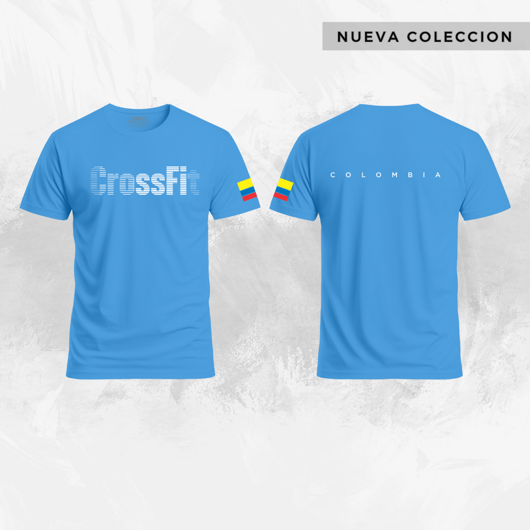 Camiseta Dry Fit Crossfit V3 CELESTE