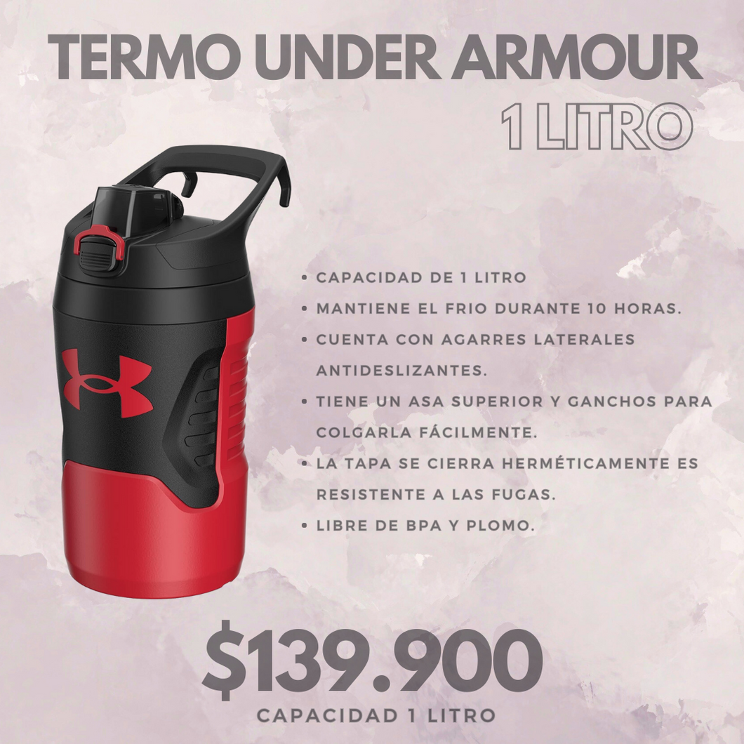 Under armour 32 oz (1 LITRO) Rojo