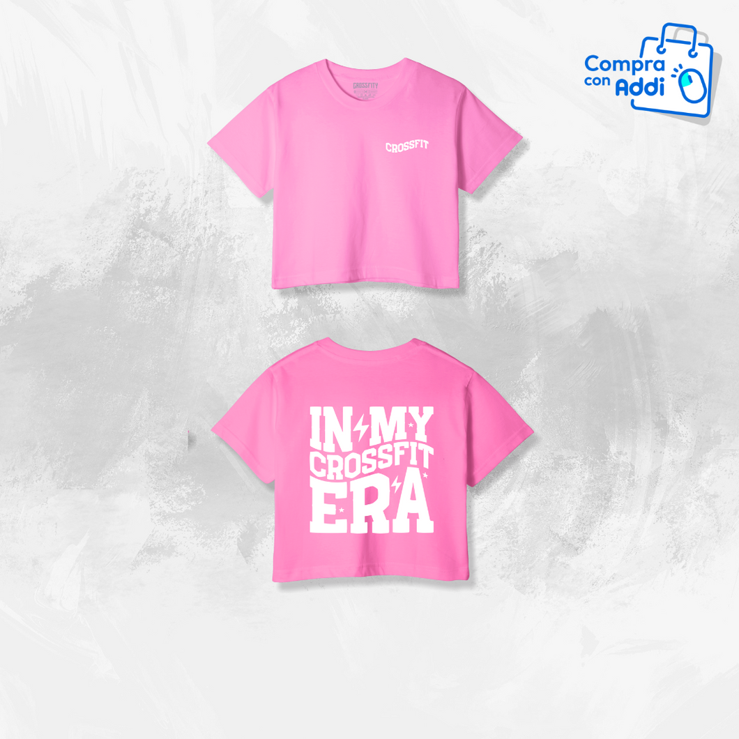 CROP TOP CROSSFIT ERA (ALGODON POLIESTER) ROSADO