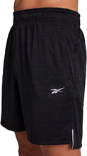 Cargar imagen en el visor de la galería, Pantaloneta Reebok  Training 7"  para Hombre Negro Jaspeado
