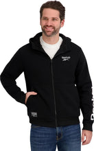 Cargar imagen en el visor de la galería, Sudadera Reebok con capucha y forro polar Negra
