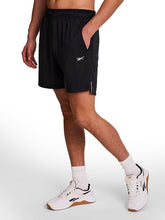 Cargar imagen en el visor de la galería, Pantaloneta Reebok  Training 7"  para Hombre Negro Jaspeado
