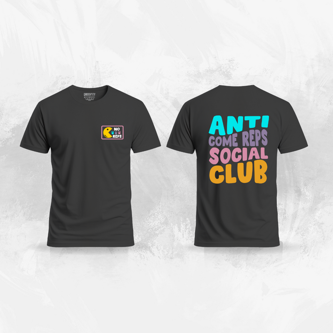Camiseta  Anticome Rep Social Club (Algodon + Poliester) Negro