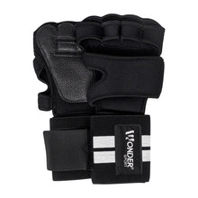 Cargar imagen en el visor de la galería, Guantes con Muñequeras Wonder Negro/Blanco
