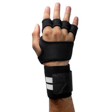 Cargar imagen en el visor de la galería, Guantes con Muñequeras Wonder Negro/Blanco
