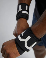 Cargar imagen en el visor de la galería, TYR Wraps - Solid (muñequeras fijas) Negro - Blanco
