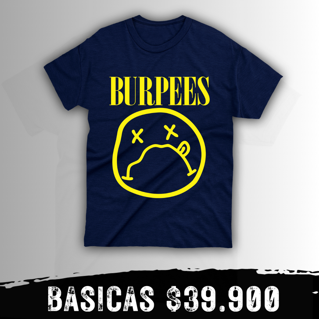 Camiseta  Burpees Nirvana  (Algodon + Poliester) Azul Navi