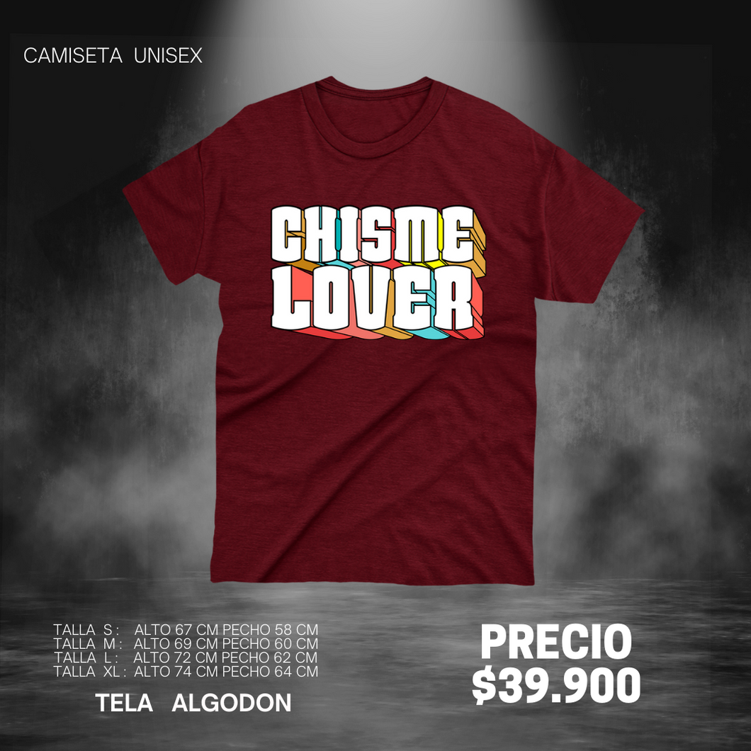 Camiseta  Chisme Lover  (Algodon + Poliester) Vino Tinto