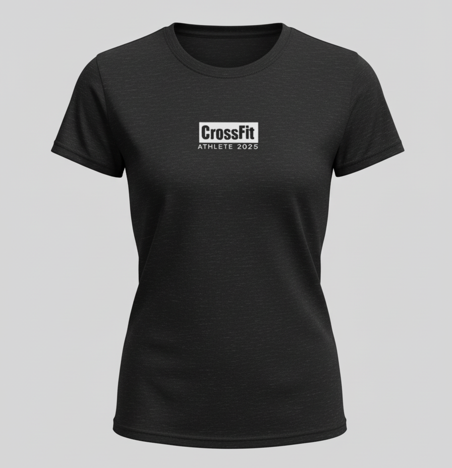 Camiseta Dama Crossfit Athlete 2025 Negro