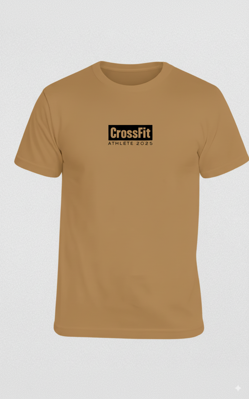 Camiseta Crossfit Athlete 2025 Algodon Avellana