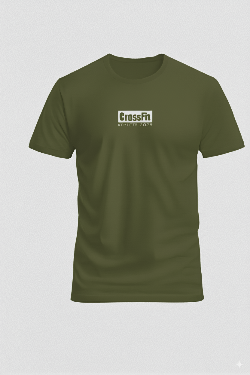 Camiseta Crossfit Athlete 2025 Verde militar