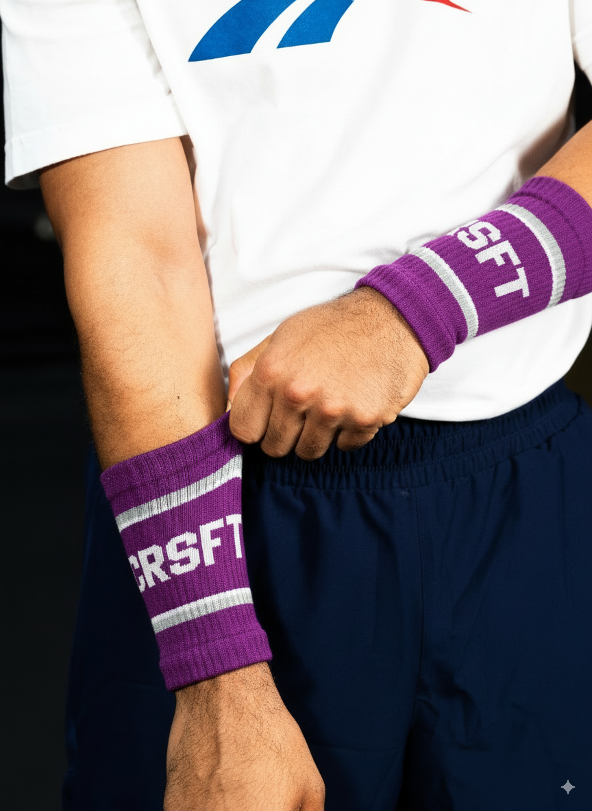Muñequeras de sudor Crossfity Morado