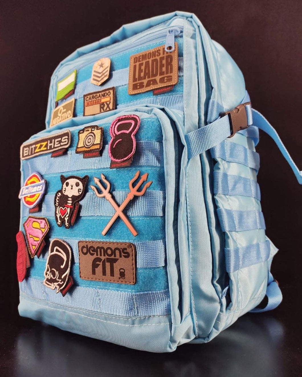 LEADER BAG 30 LTS BLACK AZUL BEBE (PARCHES NO INCLUIDOS)