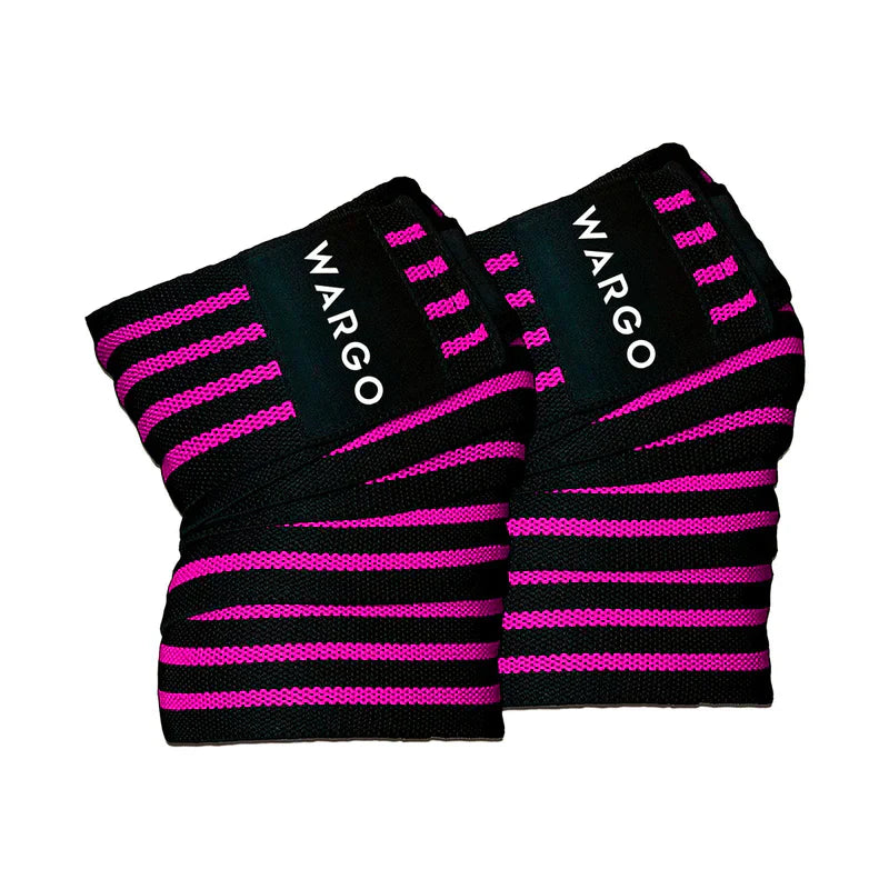 Wargo Knee Wraps Negro/Fucsia