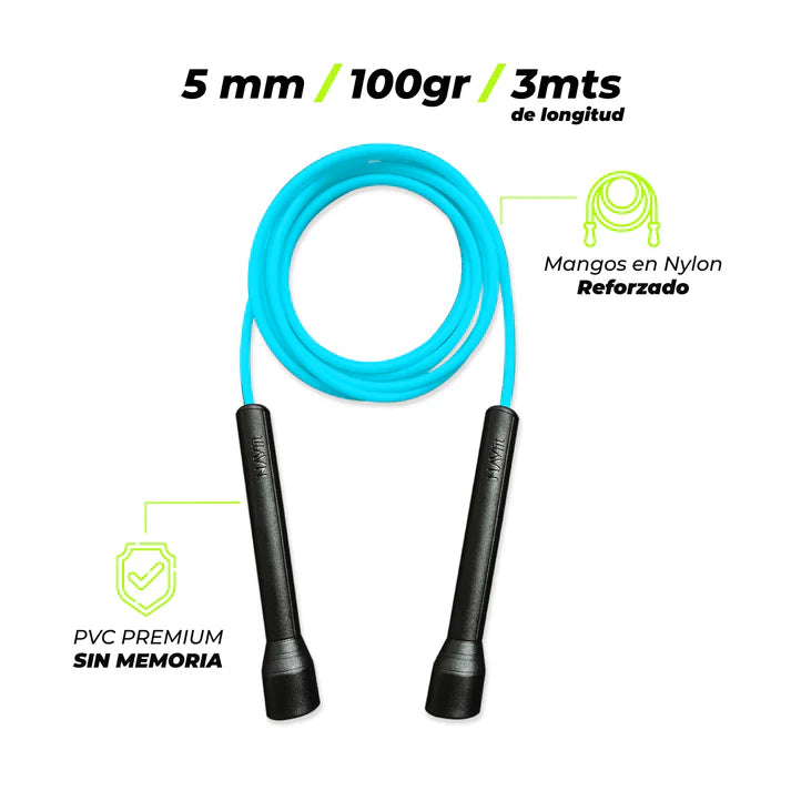 Lazo de Salto 5mm PVC Premium Azul Claro