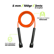 Cargar imagen en el visor de la galería, Lazo de Salto 5mm PVC Premium Naranja

