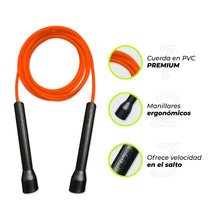 Cargar imagen en el visor de la galería, Lazo de Salto 5mm PVC Premium Naranja
