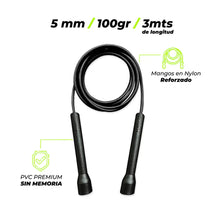Cargar imagen en el visor de la galería, Lazo de Salto 5mm PVC Premium Negro

